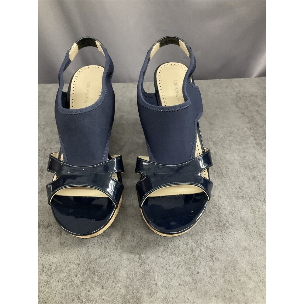 Adrienne Vittadini shoes 7 Navy Wedge